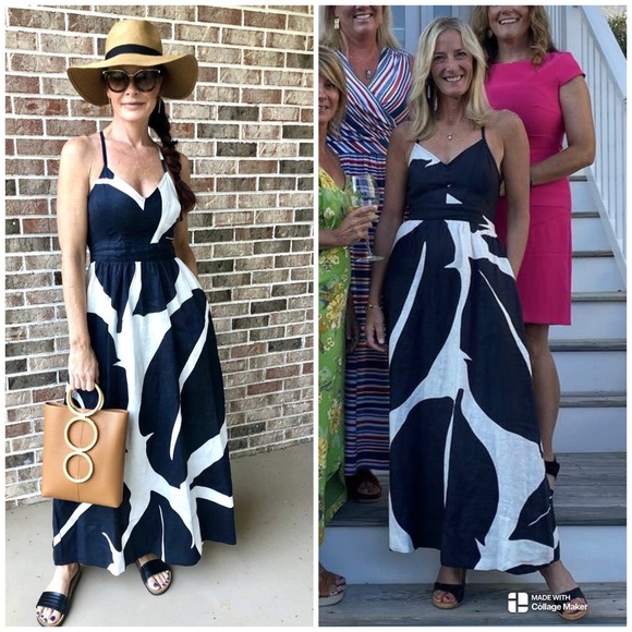 Anthropologie Feuilles The Odells Linen Maxi Dress Size XL - Picture 16 of 16